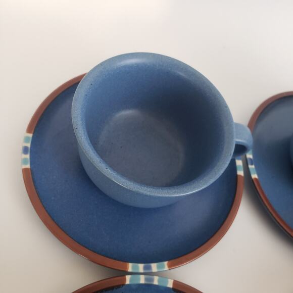 Dansk‎ Mesa Sky Blue Cups & Saucers - SET OF FOUR 4 KW Japan NICE! - Picture 4 of 5